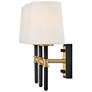4_Saunders 23" Wide Black and Brass 3-Light Bath Light more views