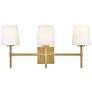 1_Saunders 23" Wide Lacquered Brass 3-Light Vanity Bath Light