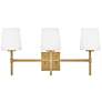 2_Saunders 23" Wide Lacquered Brass 3-Light Vanity Bath Light more views