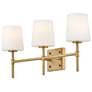 5_Saunders 23" Wide Lacquered Brass 3-Light Vanity Bath Light more views