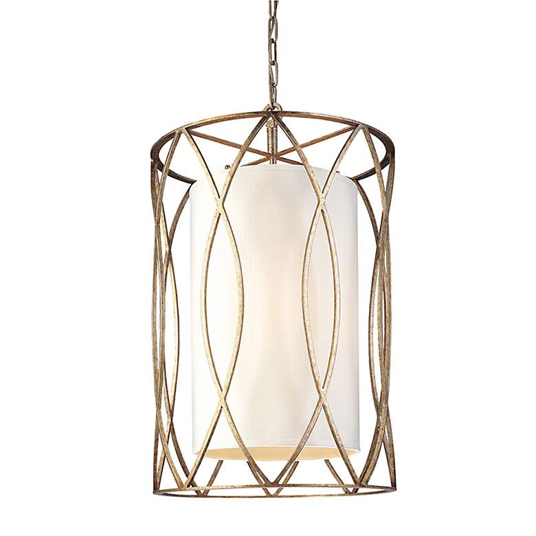 Image 2 Sausalito 28 1/4" High 4-Light Silver Gold Pendant Light
