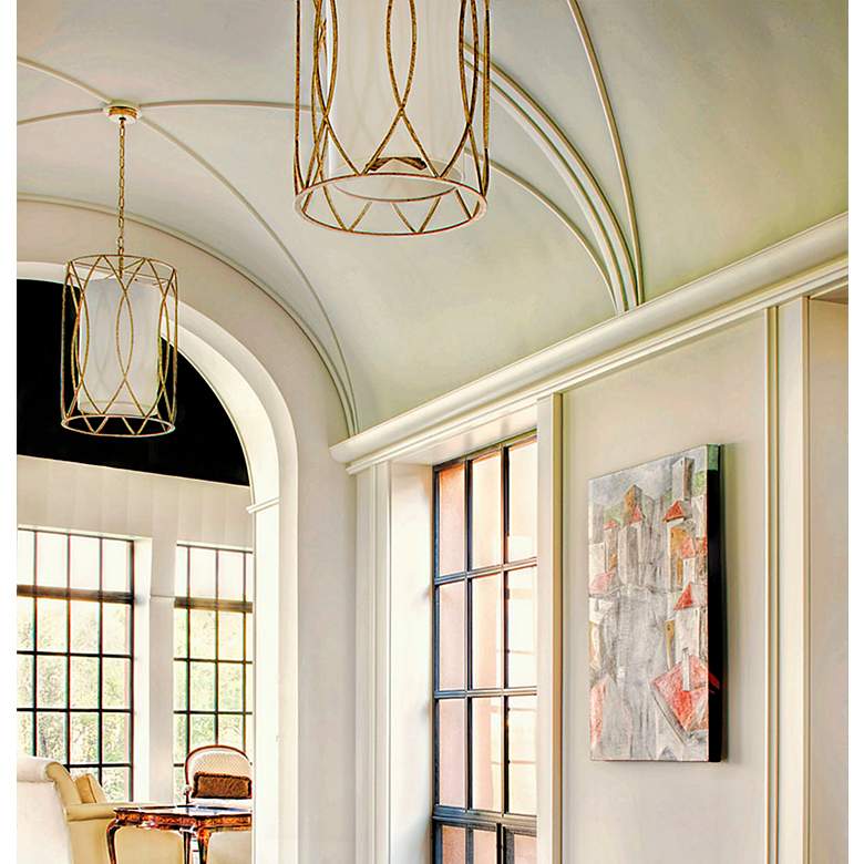 Image 4 Sausalito 28 1/4" High 4-Light Silver Gold Pendant Light more views