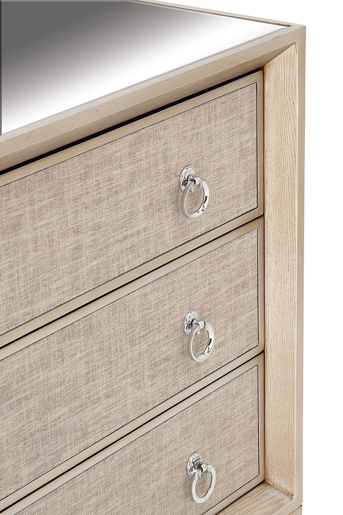 Image 3 Sausalito 32" Wide Champagne Beige 3-Drawer Storage Chest more views
