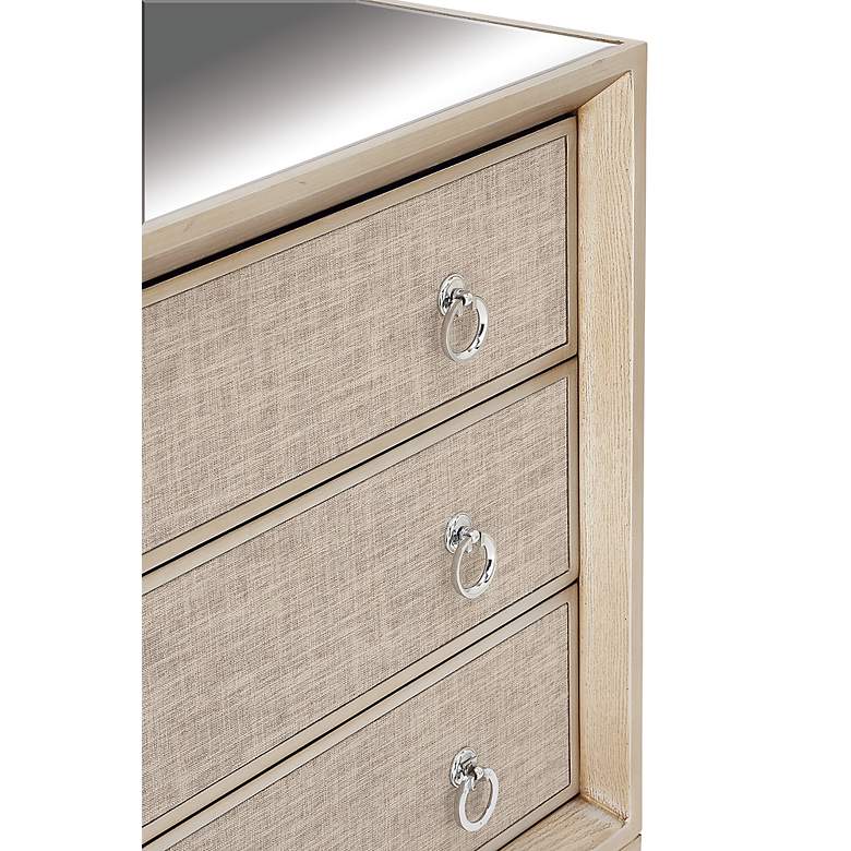 Image 3 Sausalito 32 inch Wide Champagne Beige 3-Drawer Storage Chest more views