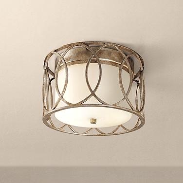 Sausalito Collection 12 1/4" Wide Silver-Gold Ceiling Light
