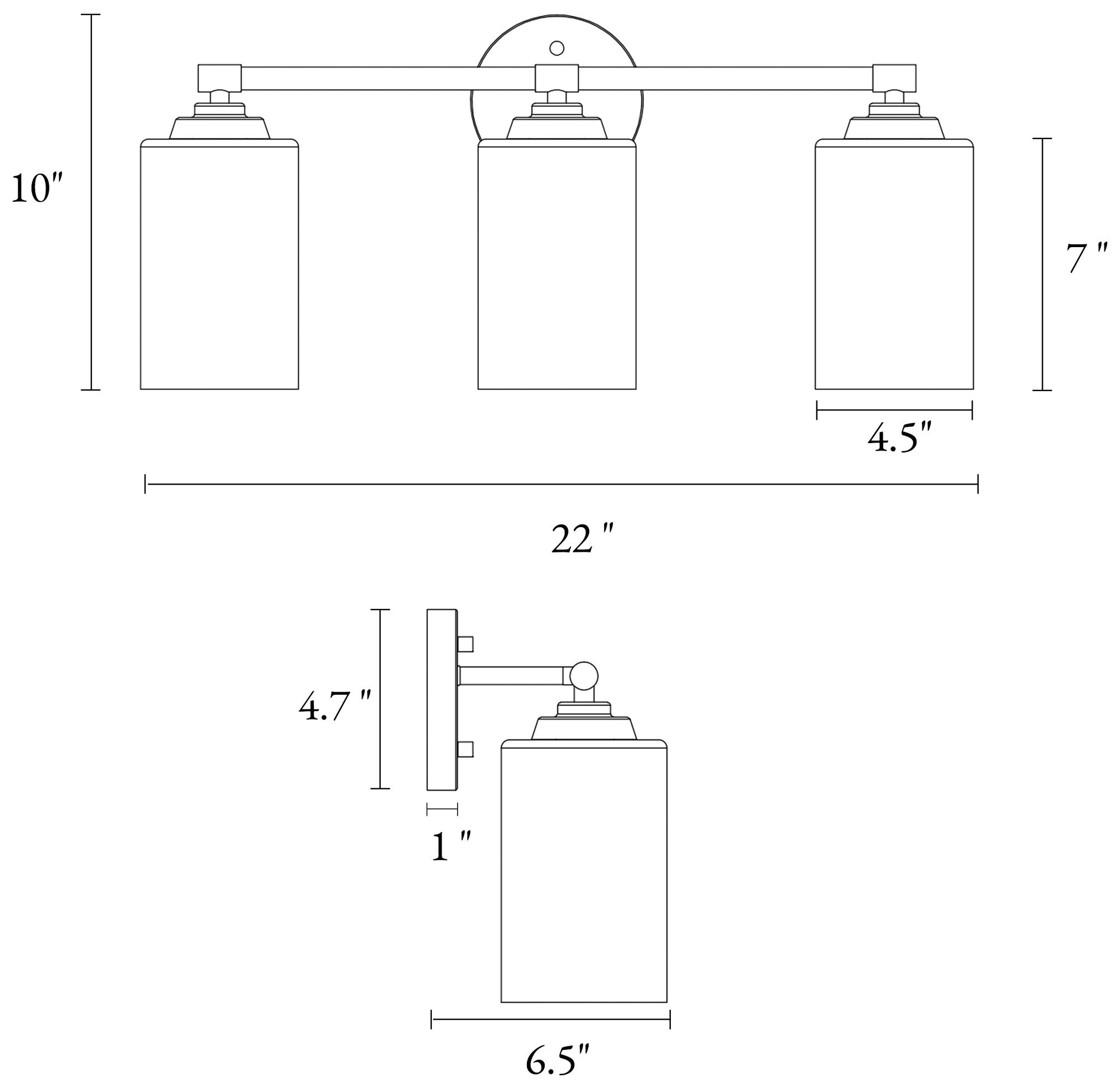 Image 3 Sauvignon 3-Light Gold Glass Bath Lights - Made to Order more views