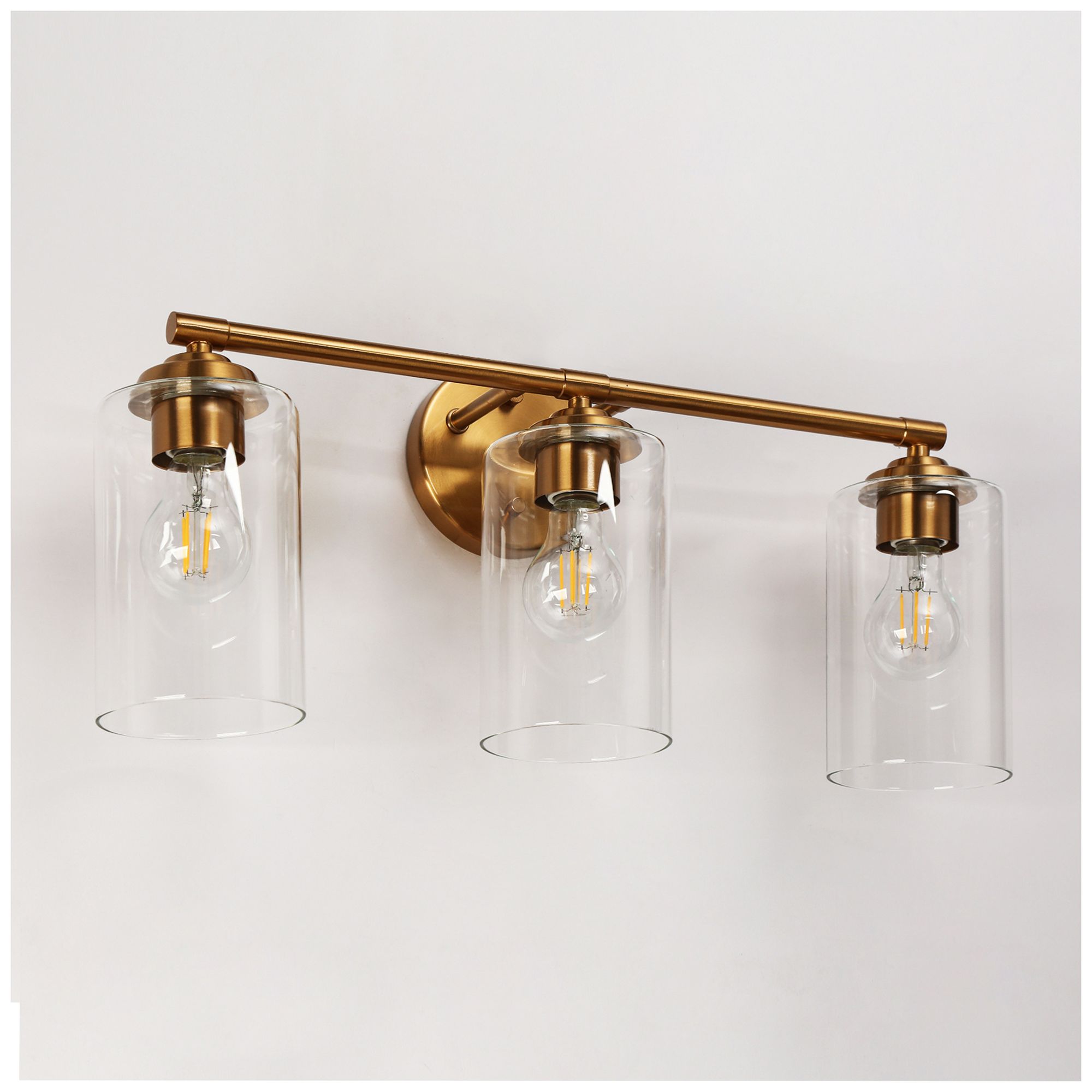 Image 4 Sauvignon 3-Light Gold Glass Bath Lights - Made to Order more views