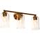 Sauvignon 3-Light Gold Glass Bath Lights