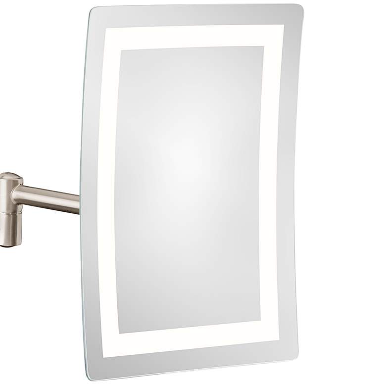 Image 2 Sava Brushed Nickel Magnified LED Lighted Makeup Wall Mirror more views