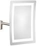 Sava Brushed Nickel Magnified LED Lighted Makeup Wall Mirror