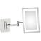 Sava Chrome Magnified LED Lighted Makeup Wall Mirror