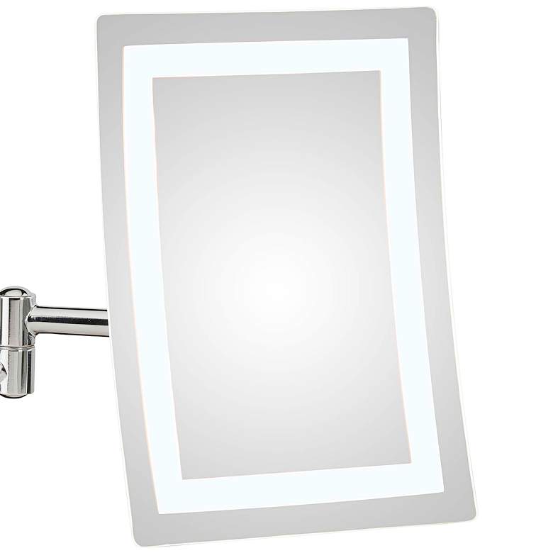 Image 2 Sava Chrome Magnified LED Lighted Makeup Wall Mirror more views