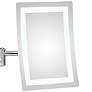 Sava Chrome Magnified LED Lighted Makeup Wall Mirror
