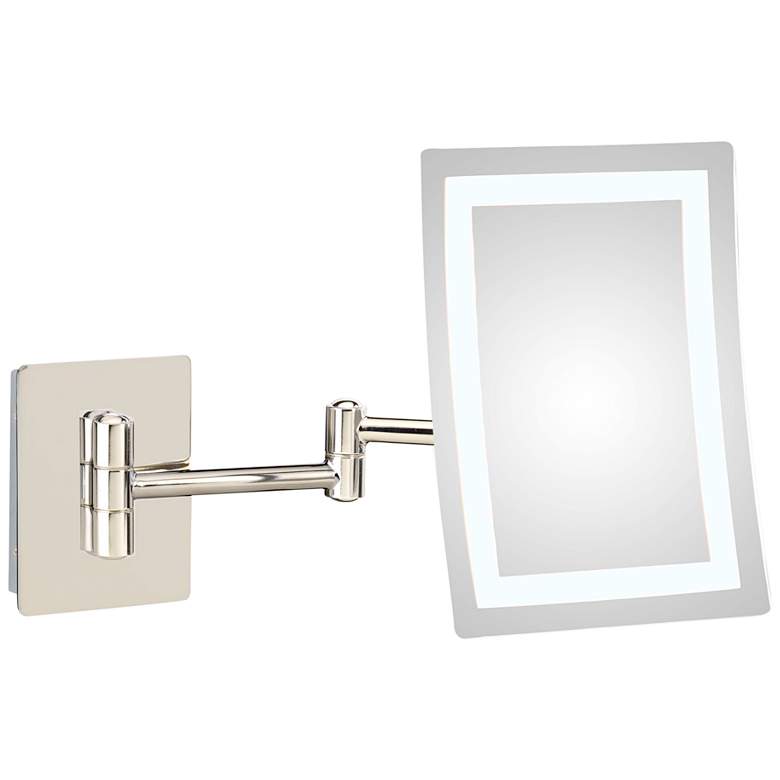 Image 1 Sava Polished Nickel LED Lighted Makeup Wall Mirror