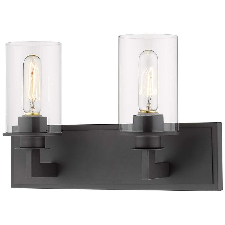 Image 3 Savannah 10 1/4" High Bronze 2-Light Wall Sconce