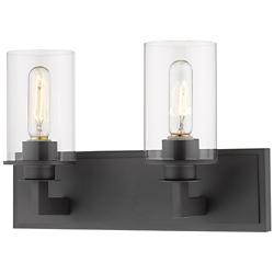 Savannah 10 1/4" High Bronze 2-Light Wall Sconce