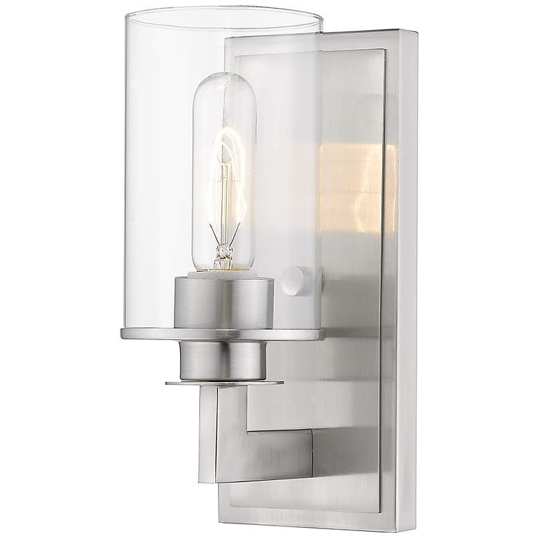 Image 2 Savannah 10 1/4" High Brushed Nickel Wall Sconce