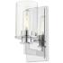 Savannah 10 1/4" High Chrome Metal Wall Sconce