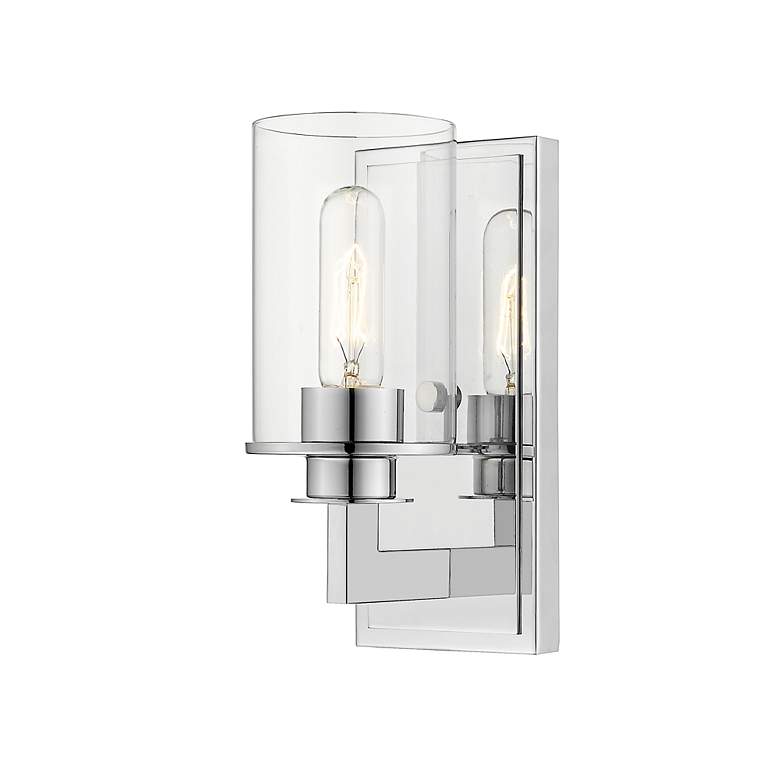 Image 3 Savannah 10 1/4" High Chrome Metal Wall Sconce more views