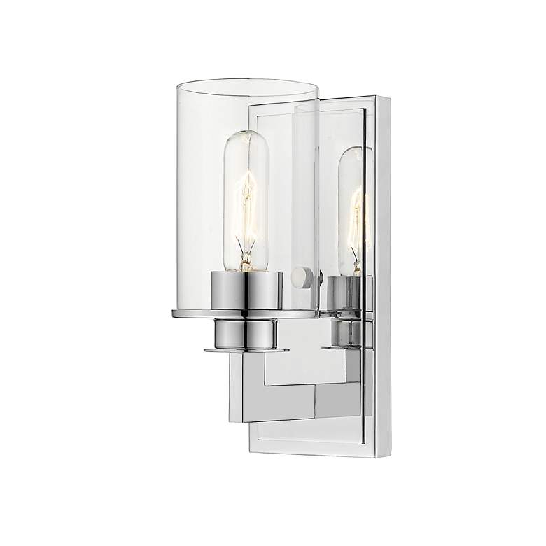 Image 3 Savannah 10 1/4 inch High Chrome Metal Wall Sconce more views