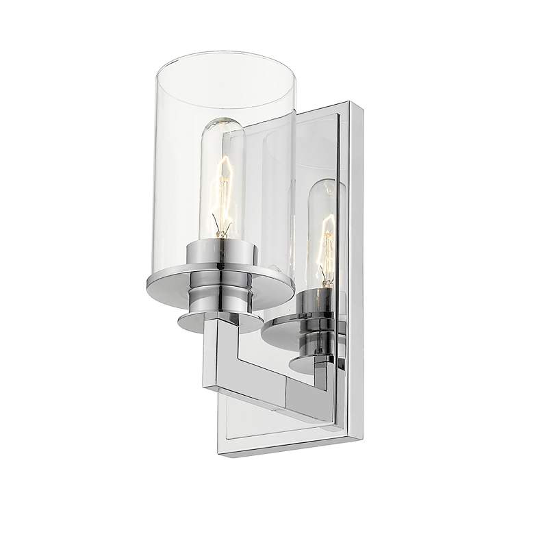 Image 4 Savannah 10 1/4" High Chrome Metal Wall Sconce more views