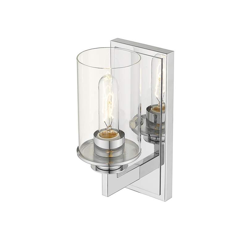 Image 5 Savannah 10 1/4" High Chrome Metal Wall Sconce more views