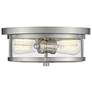 2_Savannah 11" Wide Brushed Nickel 2-Light Ceiling Light