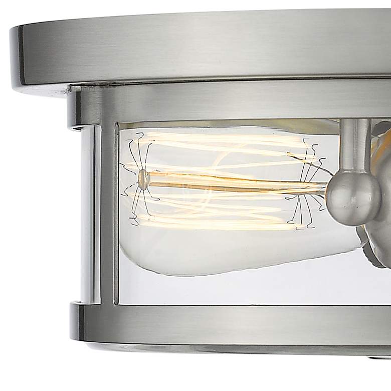 Image 3 Savannah 11" Wide Brushed Nickel 2-Light Ceiling Light more views
