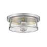 4_Savannah 11" Wide Brushed Nickel 2-Light Ceiling Light more views