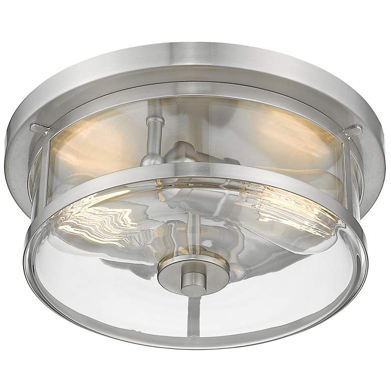 Image 5 Savannah 11" Wide Brushed Nickel 2-Light Ceiling Light more views