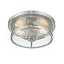 5_Savannah 11" Wide Brushed Nickel 2-Light Ceiling Light more views