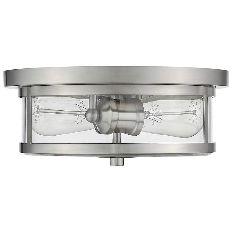 Image 6 Savannah 11" Wide Brushed Nickel 2-Light Ceiling Light more views