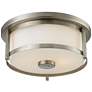 Savannah 11" Wide Brushed Nickel Ceiling Light