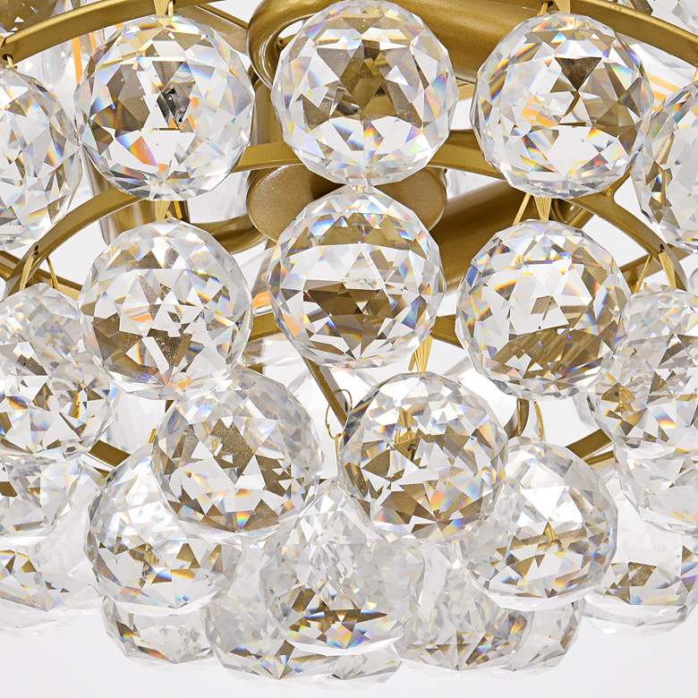 Image 5 Savannah 12" Wide Brass Crystal 3-Light Mini Pendant more views