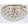 6_Savannah 12" Wide Brass Iron Crystal 3-Light Ceiling Light more views