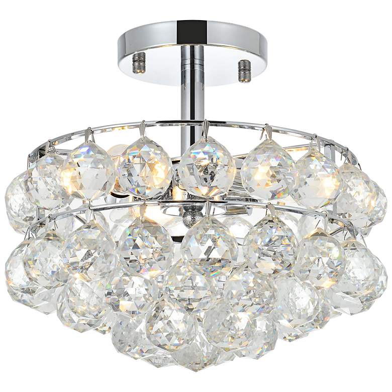Image 1 Savannah 12" Wide Chrome Ceiling Light