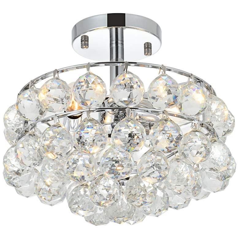 Image 3 Savannah 12" Wide Chrome Ceiling Light more views