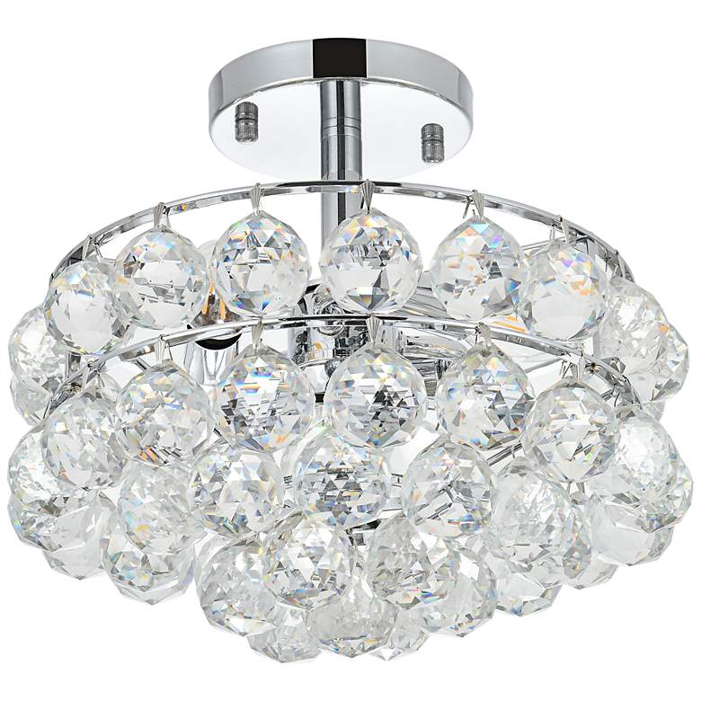 Image 7 Savannah 12" Wide Chrome Ceiling Light more views