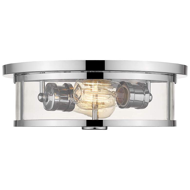 Image 3 Savannah 13 3/4" Wide Chrome 2-Light Ceiling Light