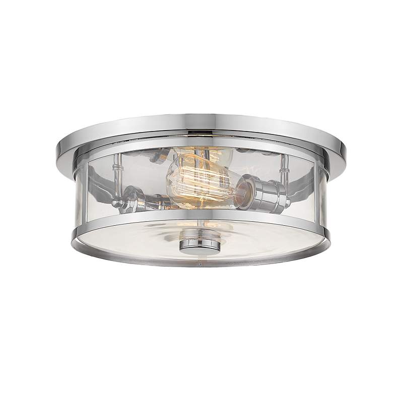 Image 5 Savannah 13 3/4" Wide Chrome 2-Light Ceiling Light more views