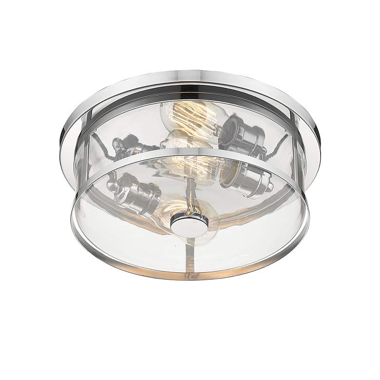 Image 6 Savannah 13 3/4" Wide Chrome 2-Light Ceiling Light more views