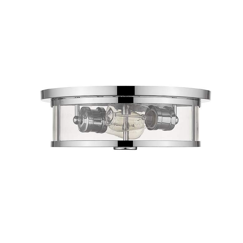 Image 7 Savannah 13 3/4" Wide Chrome 2-Light Ceiling Light more views
