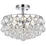 2_Savannah 14" Wide Chrome and Crystal Ceiling Light