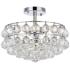 Savannah 14" Wide Chrome and Crystal Ceiling Light