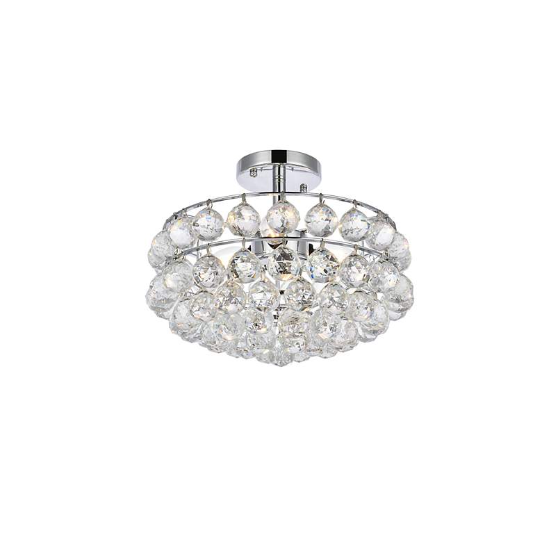 Image 4 Savannah 14" Wide Chrome and Crystal Ceiling Light more views