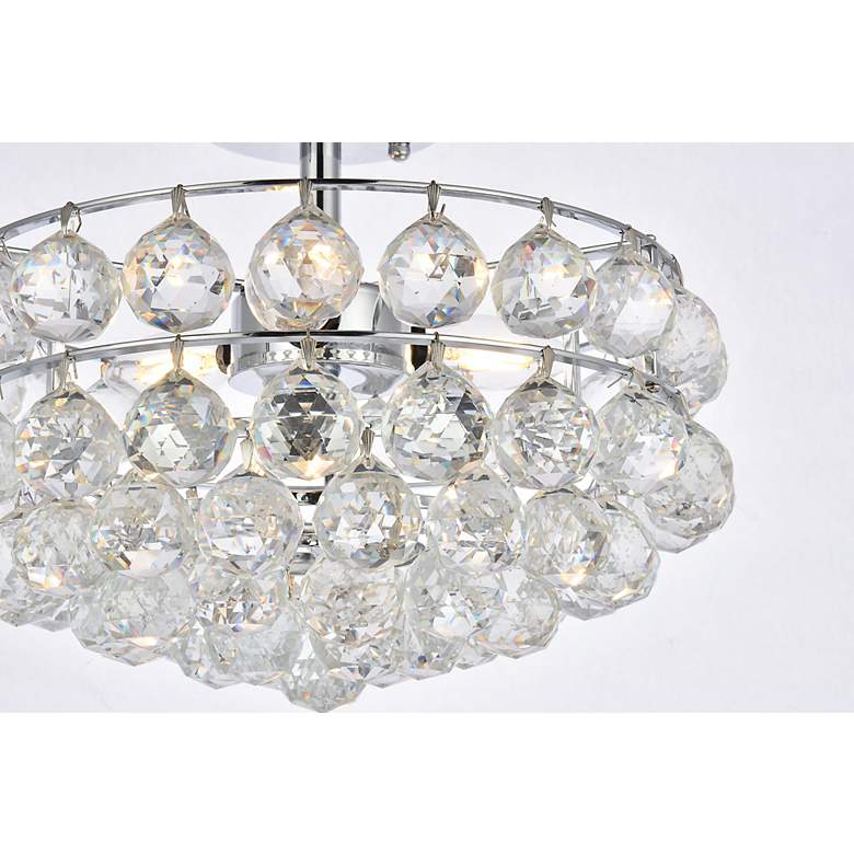Image 6 Savannah 14" Wide Chrome and Crystal Ceiling Light more views