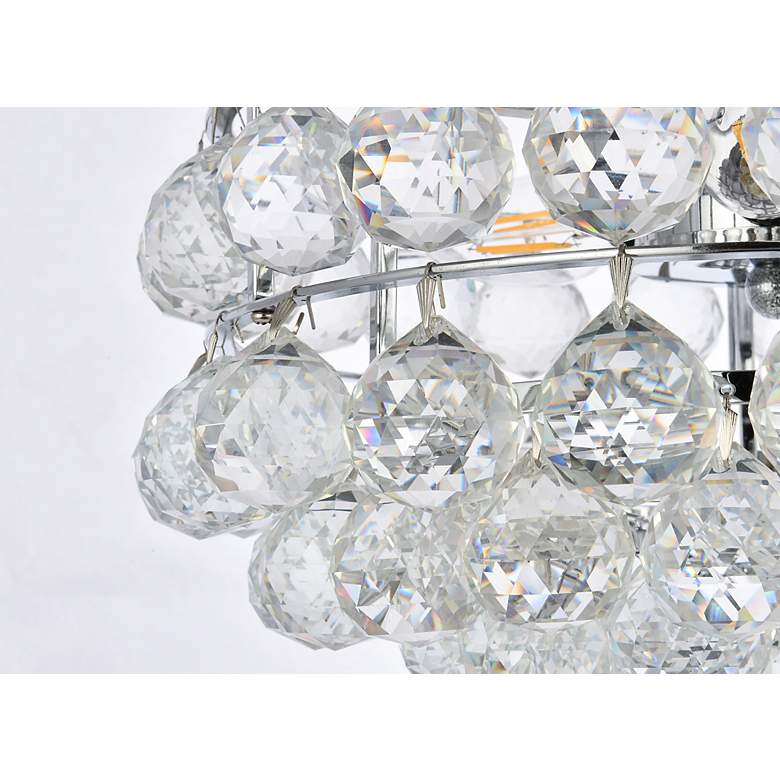 Image 7 Savannah 14" Wide Chrome and Crystal Ceiling Light more views