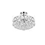 Savannah 14" Wide Chrome and Crystal Ceiling Light