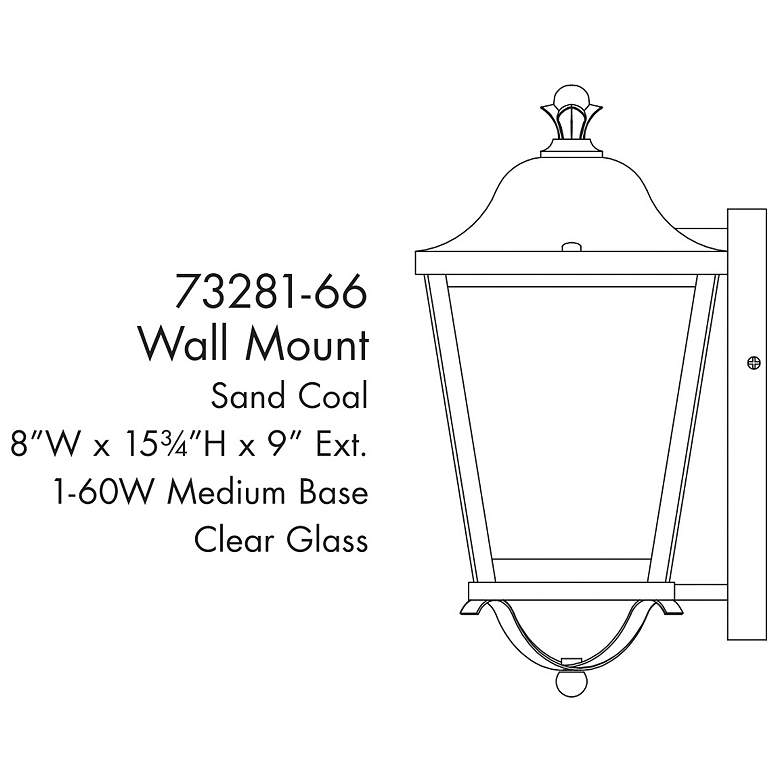 Image 5 Savannah 15 3/4" High Sand Coal Outdoor Wall Light more views
