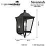 Savannah 15 3/4" High Sand Coal Outdoor Wall Light